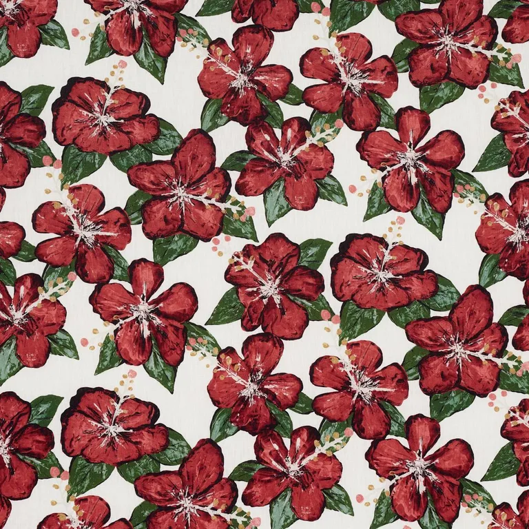 Schumacher 180260 Fabienne Red fabric swatch