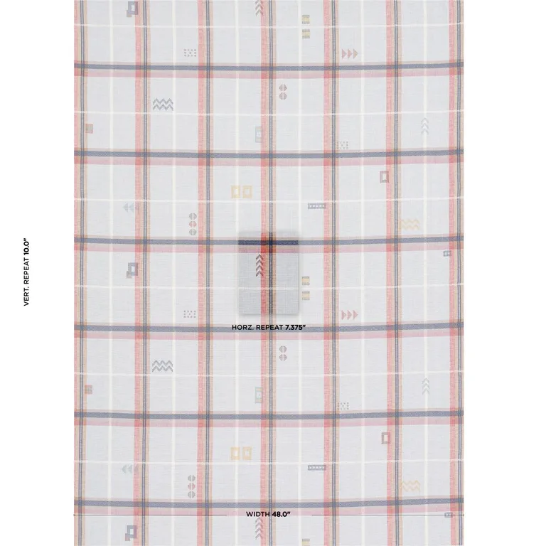 Schumacher 82840 Fable Fjord fabric swatch