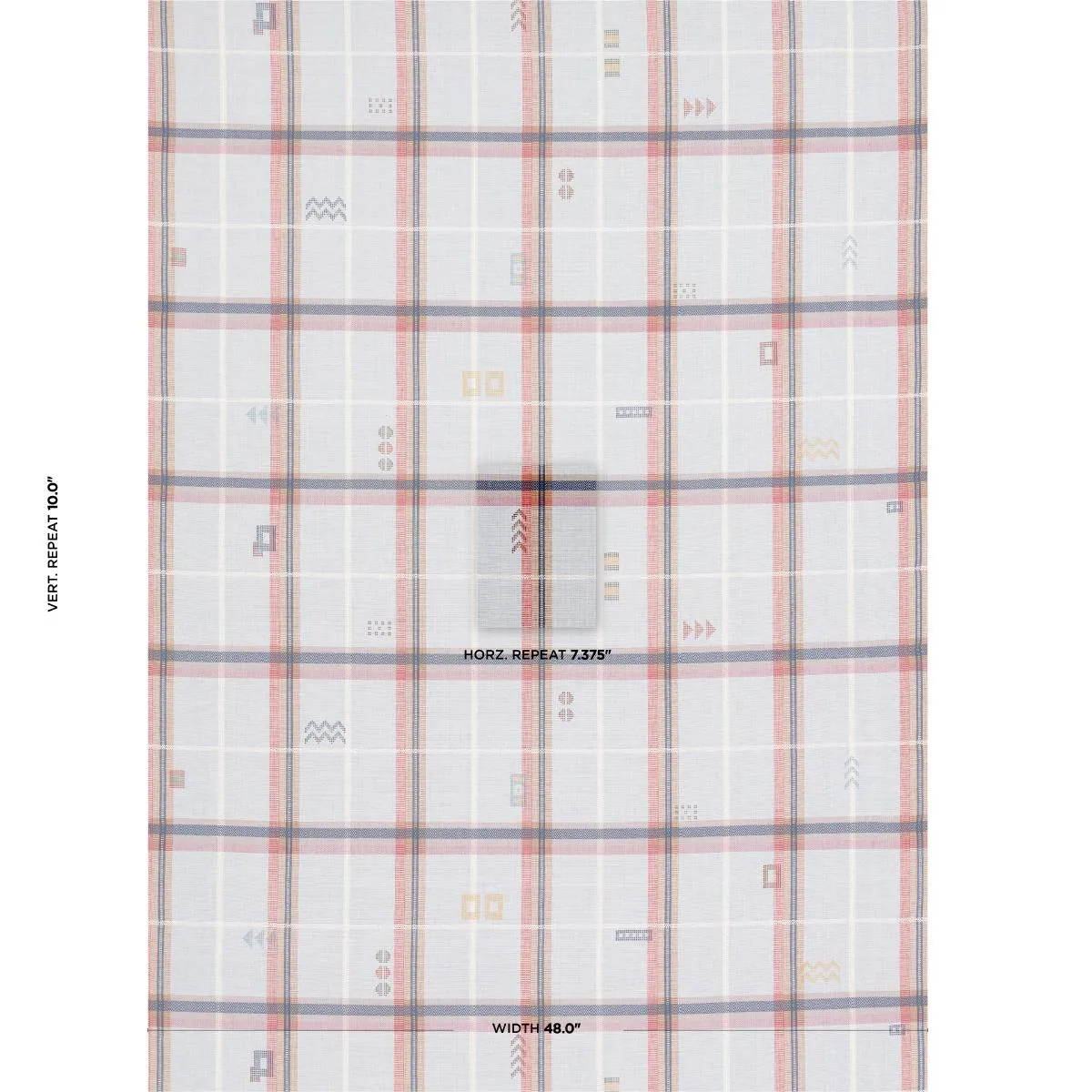 Schumacher 82840 Fable Fjord fabric swatch