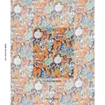 Schumacher 180141 Fairie Garden Orange And Navy fabric swatch