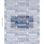 Schumacher 81991 Fairuza Flatweave Denim fabric swatch