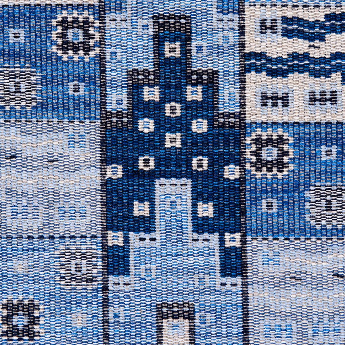 Schumacher 81991 Fairuza Flatweave Denim fabric swatch