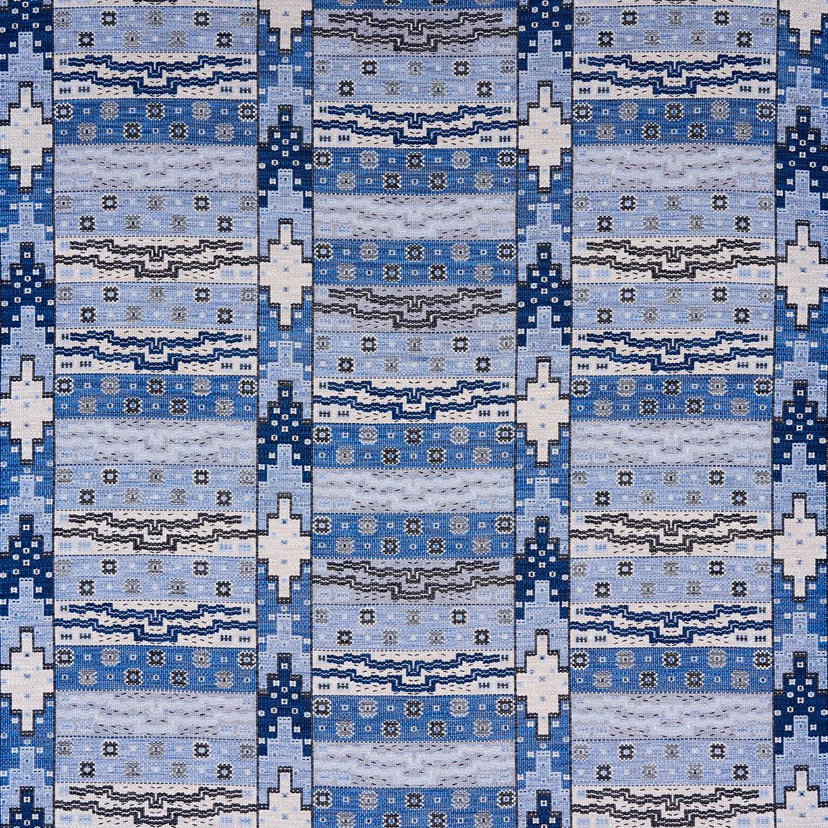Schumacher 81991 Fairuza Flatweave Denim fabric swatch