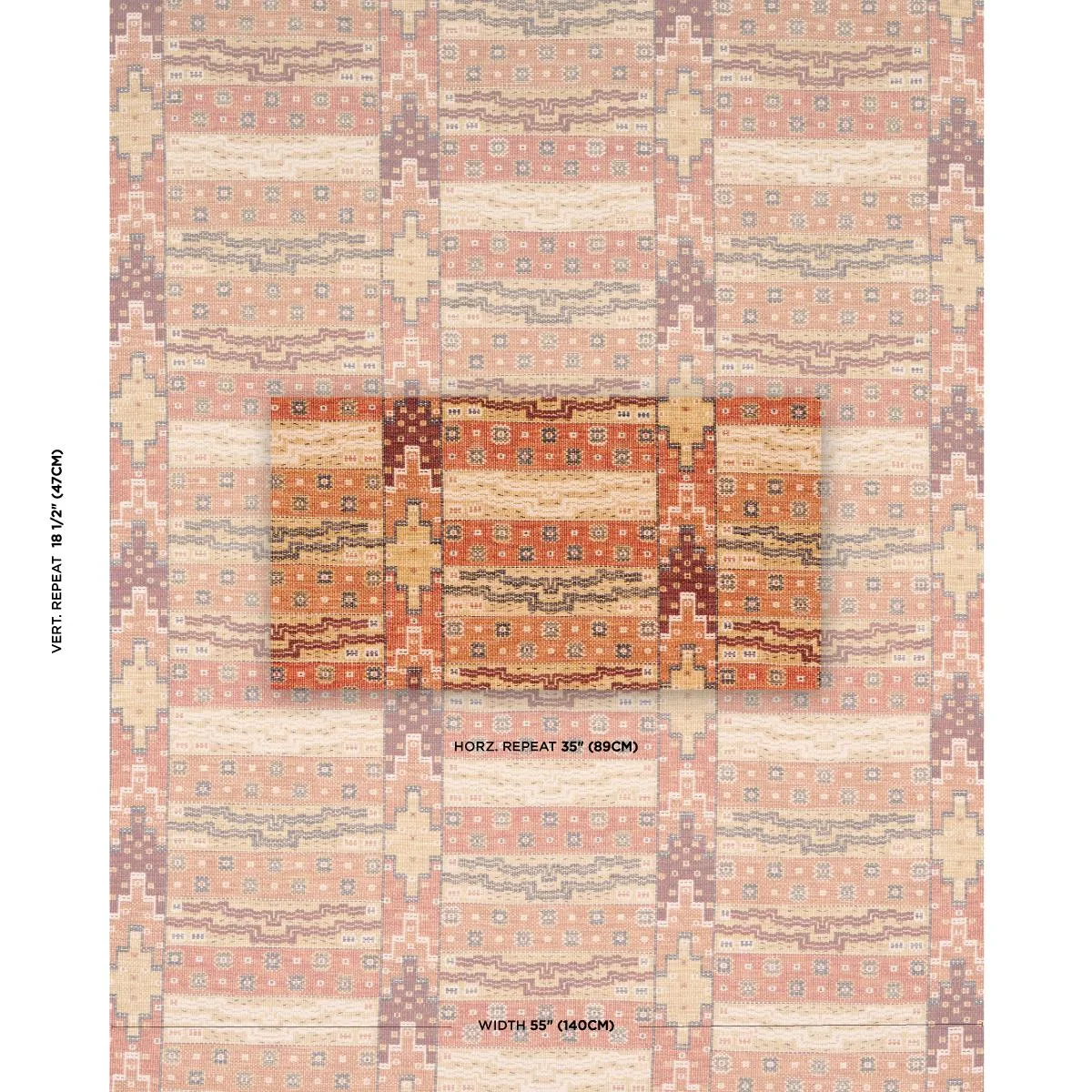 Schumacher 81990 Fairuza Flatweave Spice fabric swatch
