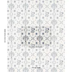 Schumacher 85981 Fairview Cross Stitch Embroidery Indigo fabric swatch