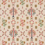 Schumacher 85980 Fairview Cross Stitch Embroidery Multi fabric swatch