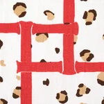 Schumacher 180952 Fancy Beast Indoor/ Outdoor Coral Cheetah fabric swatch