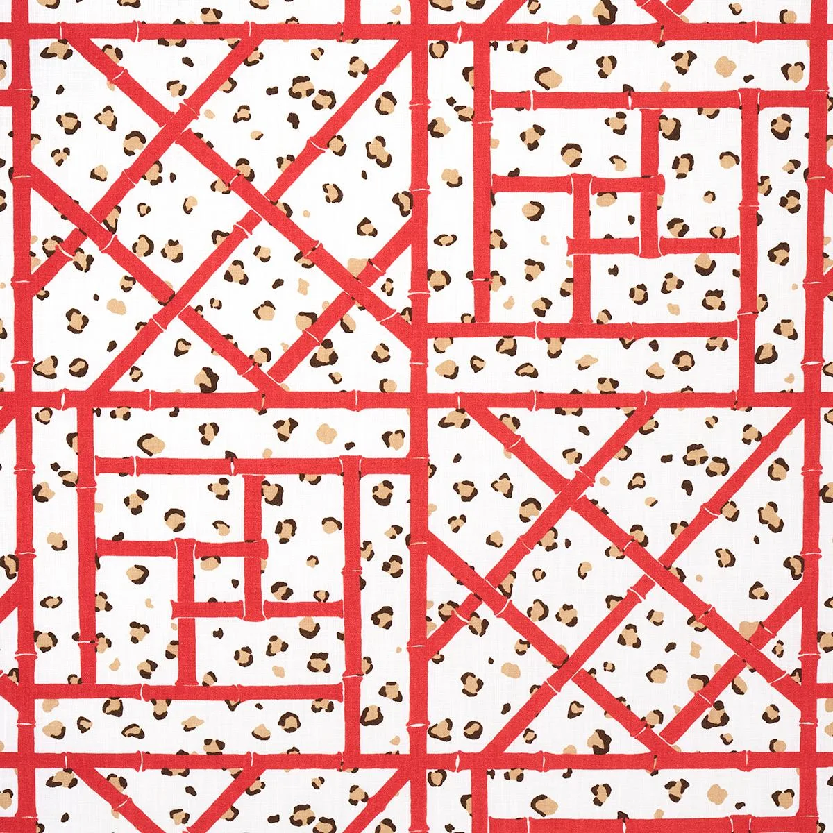 Schumacher 180952 Fancy Beast Indoor/ Outdoor Coral Cheetah fabric swatch