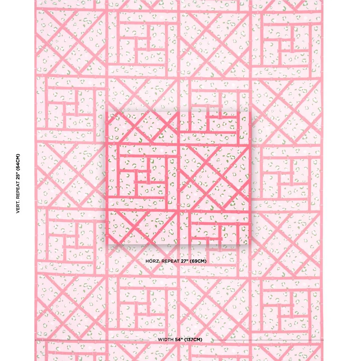Schumacher 180953 Fancy Beast Indoor/ Outdoor Palm Beach Pink fabric swatch