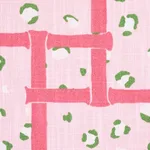 Schumacher 180953 Fancy Beast Indoor/ Outdoor Palm Beach Pink fabric swatch