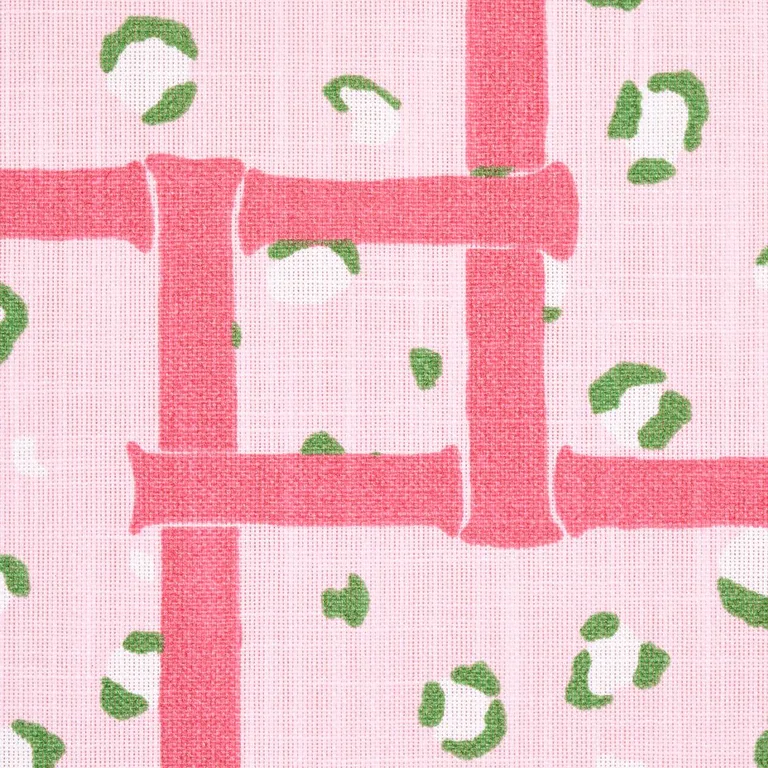 Schumacher 180953 Fancy Beast Indoor/ Outdoor Palm Beach Pink fabric swatch
