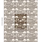 Schumacher 180881 Farm Scene Brown fabric swatch