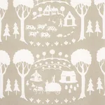 Schumacher 180882 Farm Scene Neutral fabric swatch