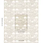 Schumacher 180882 Farm Scene Neutral fabric swatch