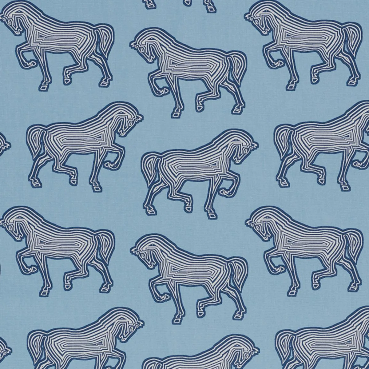 Schumacher 178011 Faubourg Blue fabric swatch