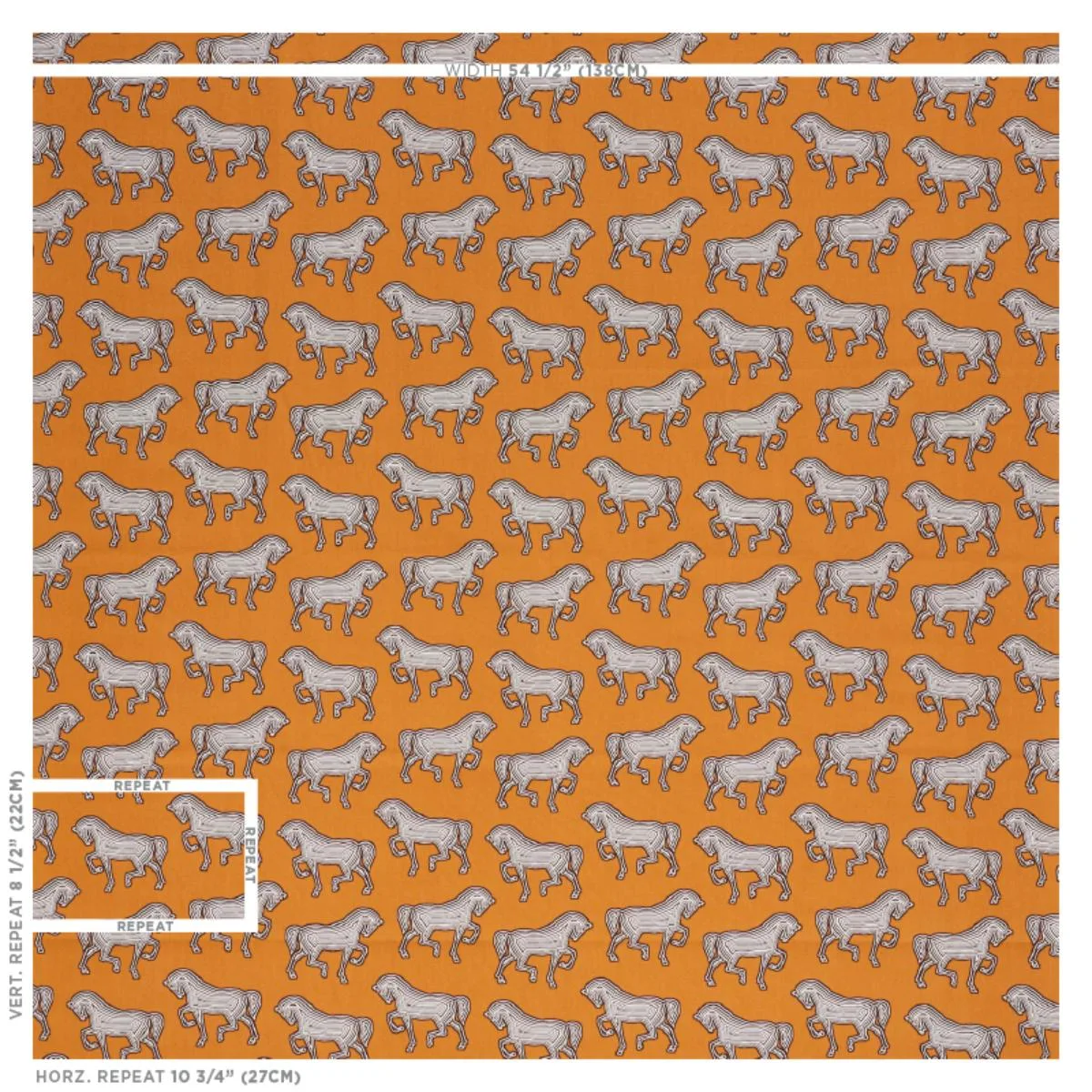 Schumacher 178010 Faubourg Orange fabric swatch