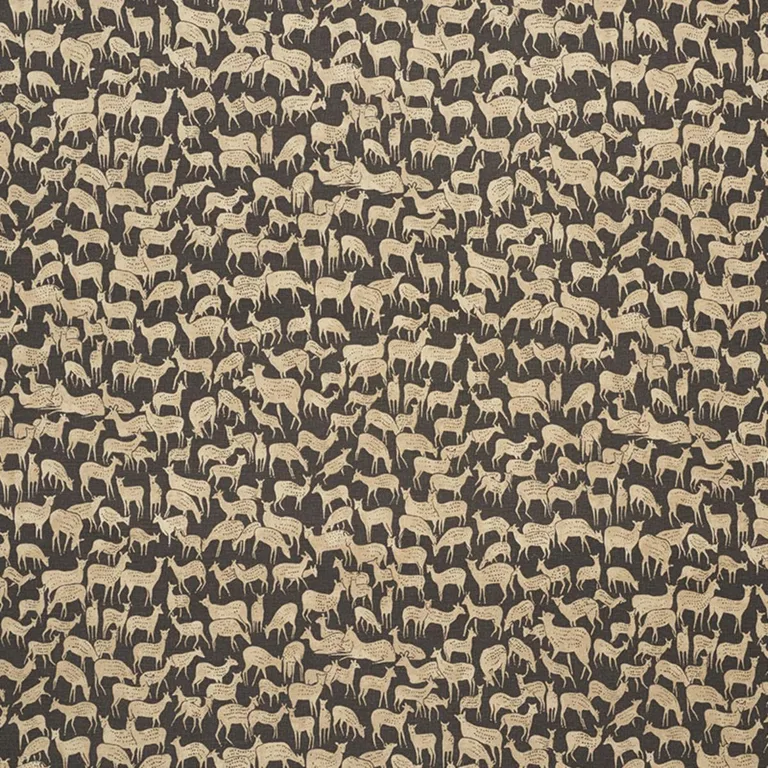Schumacher 177720 Fauna Carbon fabric swatch