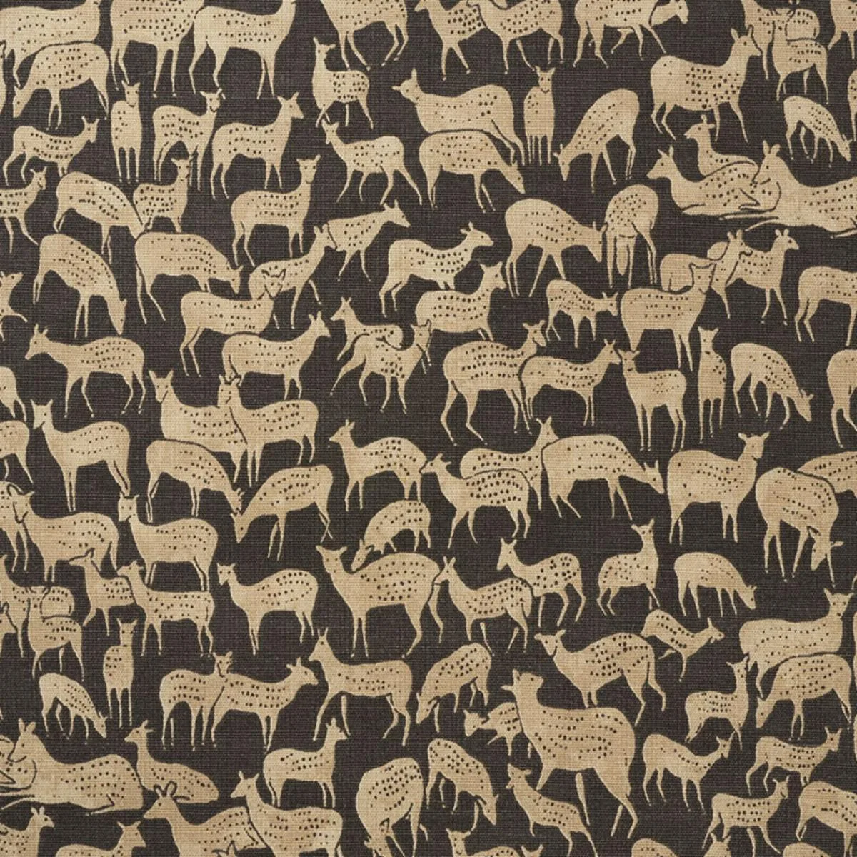 Schumacher 177720 Fauna Carbon fabric swatch