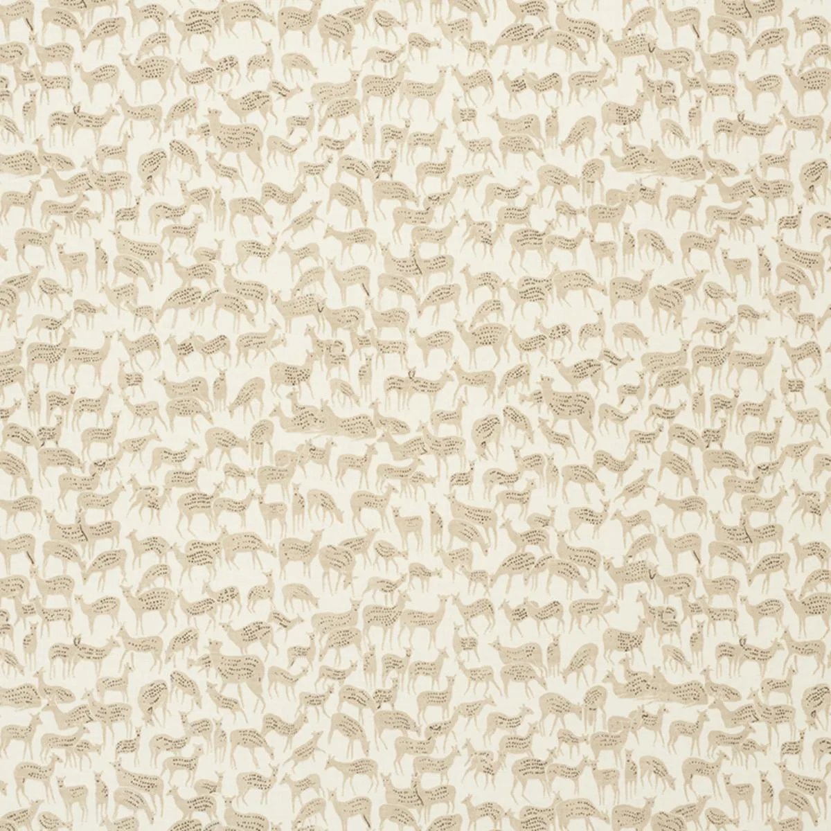 Schumacher 177721 Fauna Natural fabric swatch
