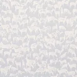 Schumacher 177724 Fauna Slate Blue fabric swatch