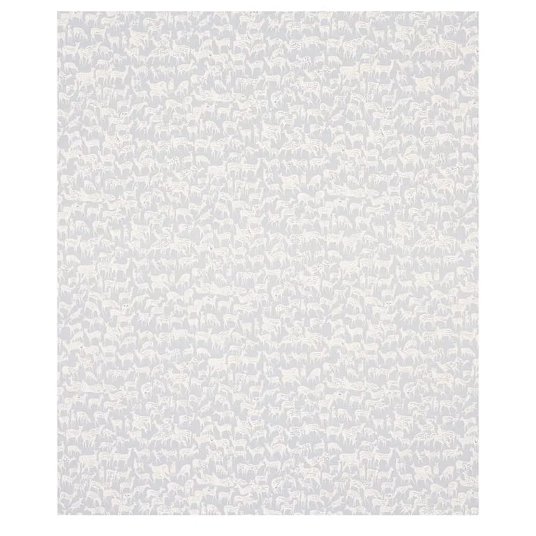 Schumacher 177724 Fauna Slate Blue fabric swatch