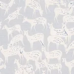 Schumacher 177724 Fauna Slate Blue fabric swatch