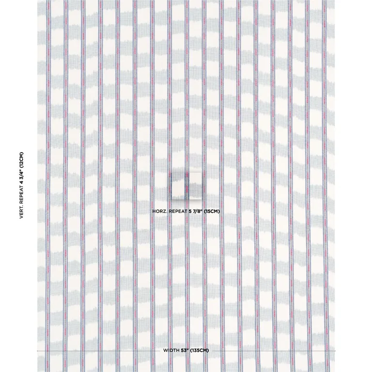 Schumacher 84712 Faye Ikat Chambray fabric swatch