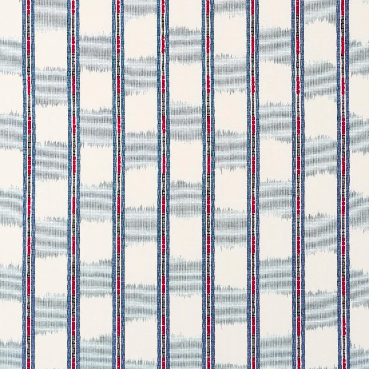 Schumacher 84712 Faye Ikat Chambray fabric swatch