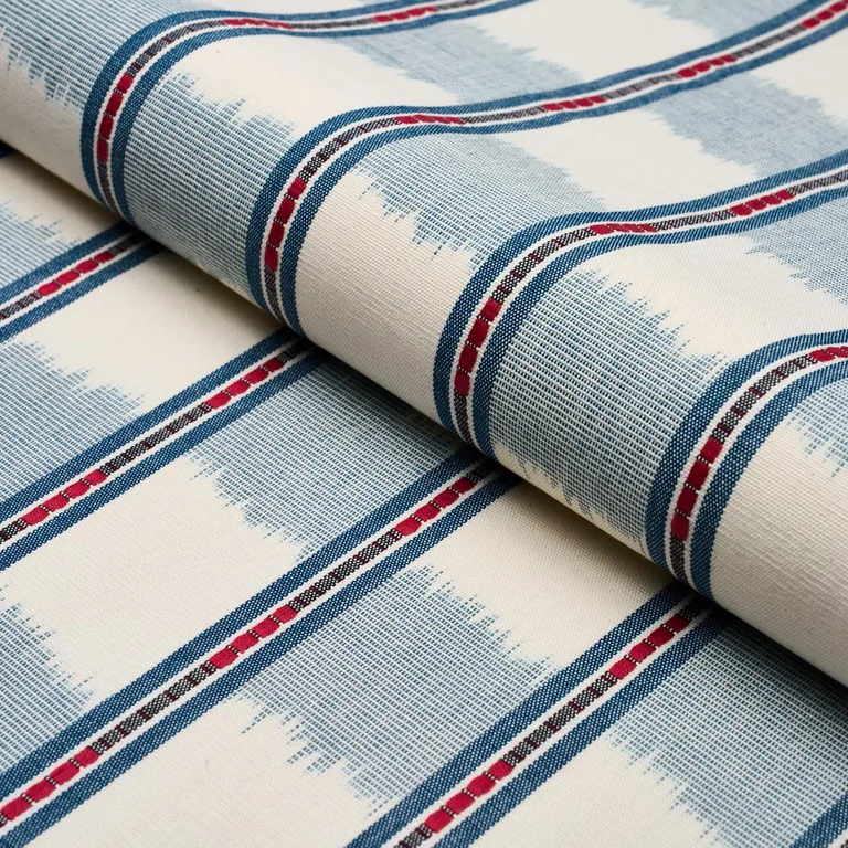 Schumacher 84712 Faye Ikat Chambray fabric swatch