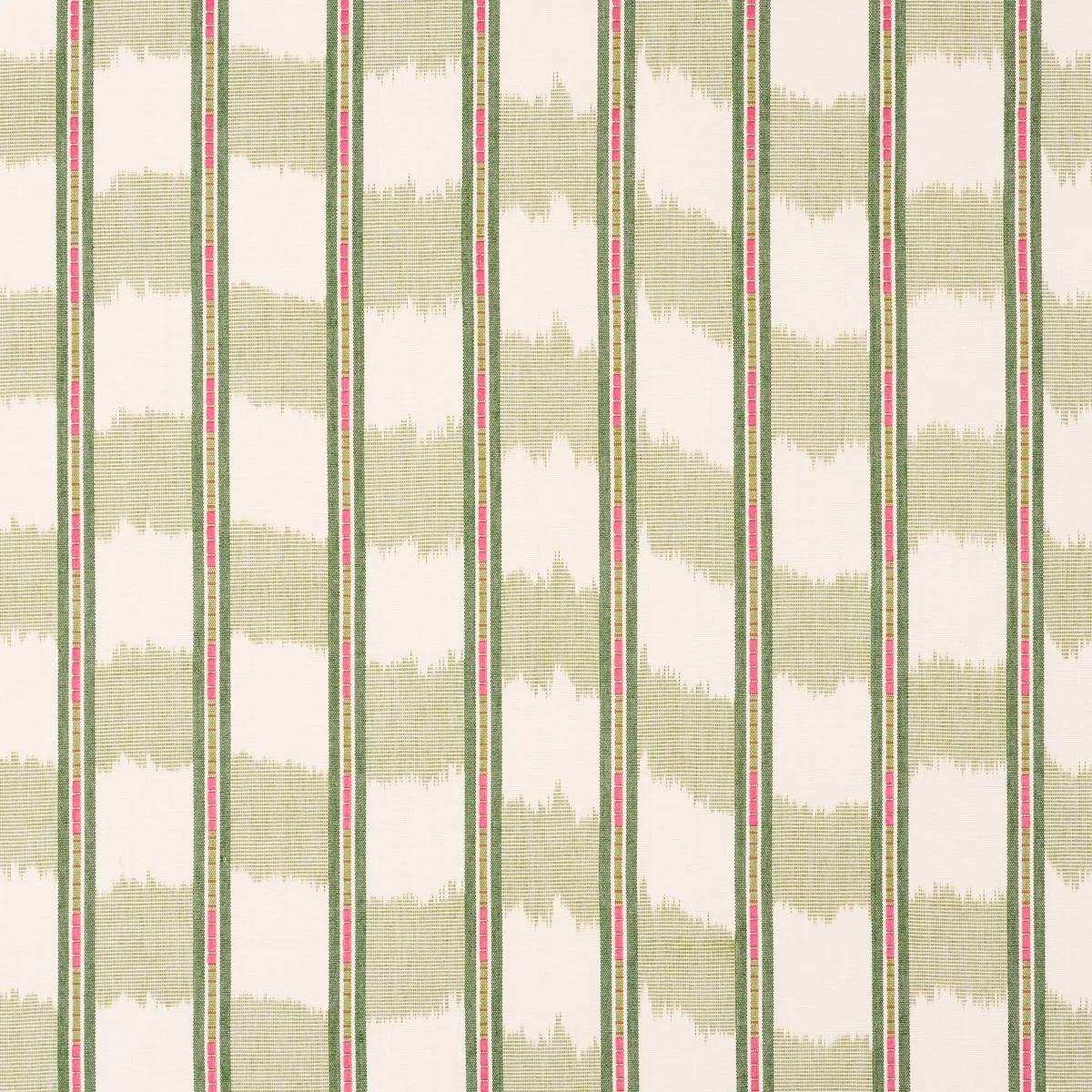 Schumacher 84711 Faye Ikat Leaf fabric swatch