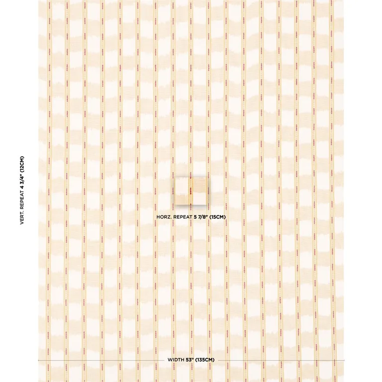 Schumacher 84710 Faye Ikat Ochre fabric swatch