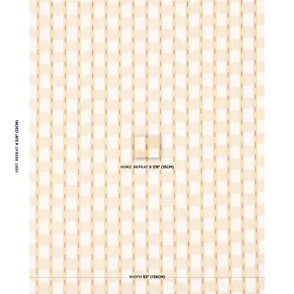 Schumacher 84710 Faye Ikat Ochre fabric swatch
