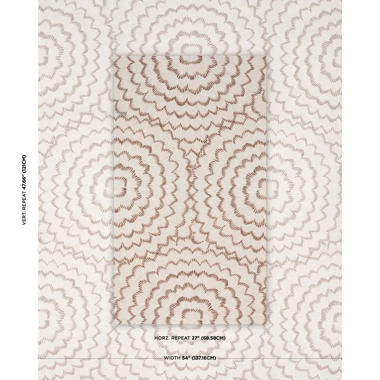 Schumacher 180361 Feather Bloom Dove fabric swatch