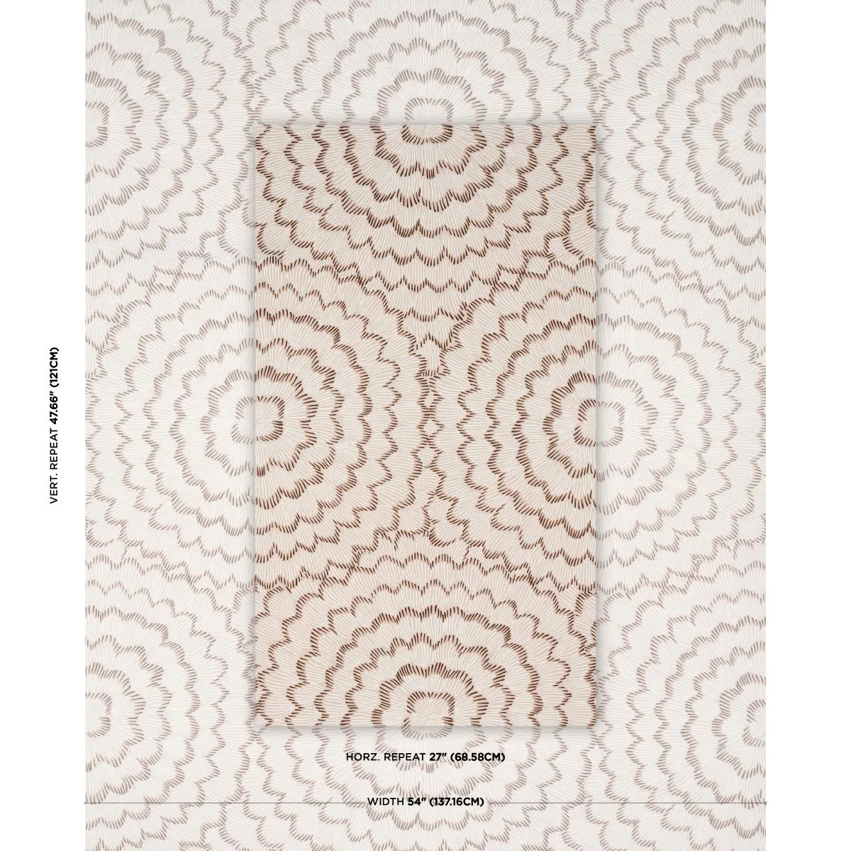 Schumacher 180361 Feather Bloom Dove fabric swatch