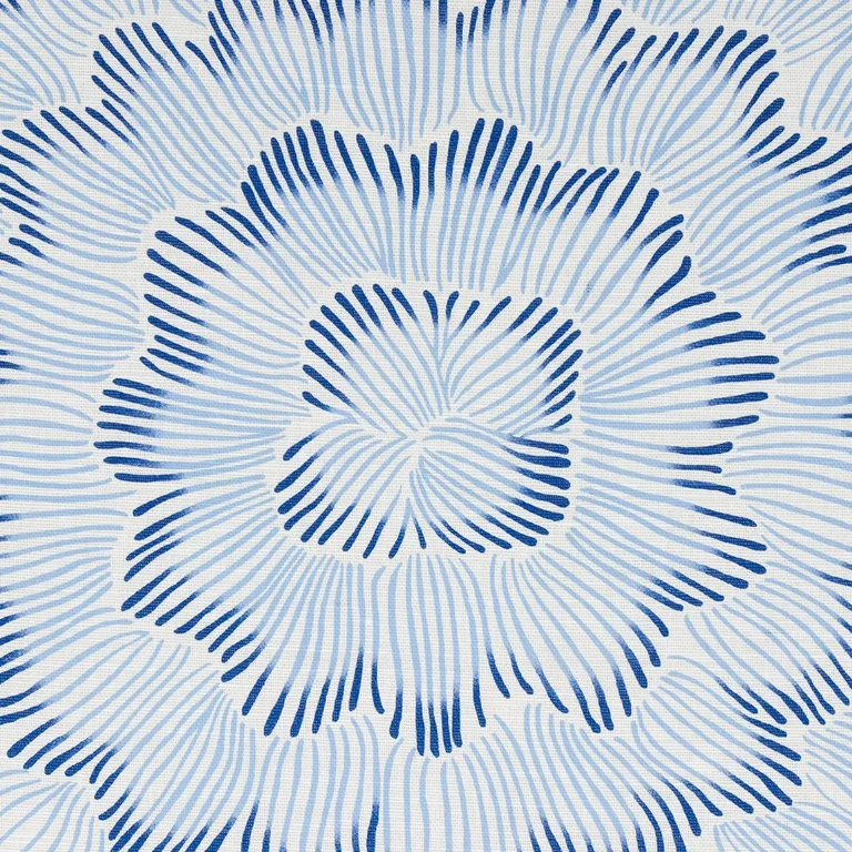 Schumacher 180360 Feather Bloom Two Blues fabric swatch