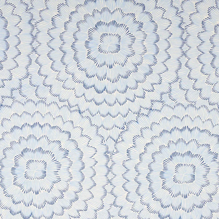 Schumacher 180360 Feather Bloom Two Blues fabric swatch