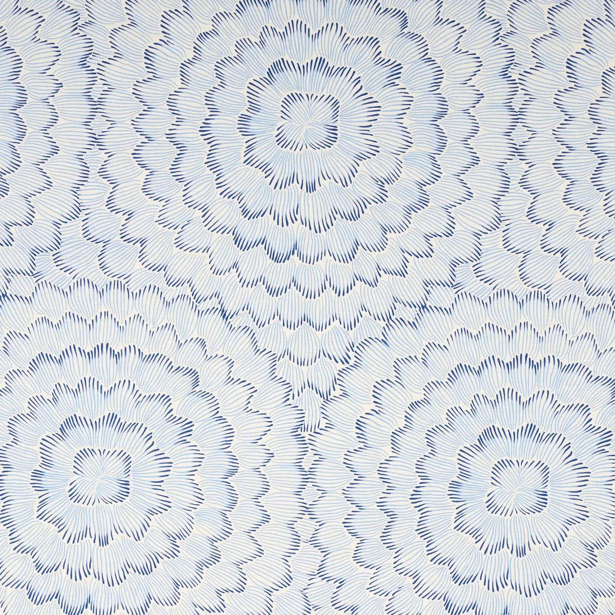 Schumacher 180360 Feather Bloom Two Blues fabric swatch