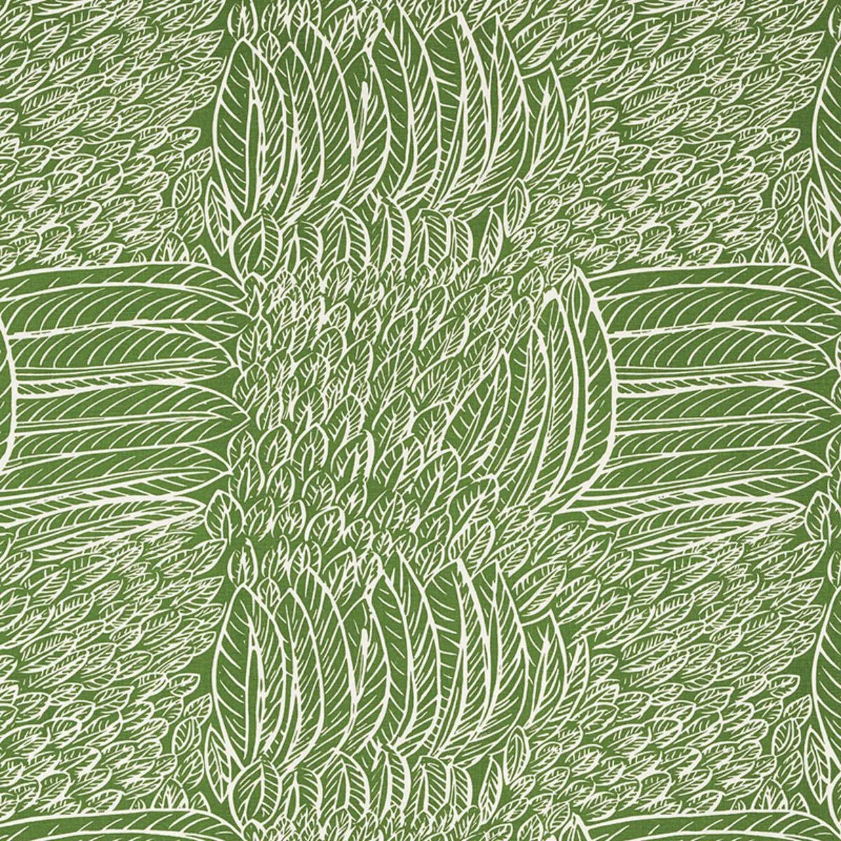 Schumacher 176232 Featherfest Leaf fabric swatch