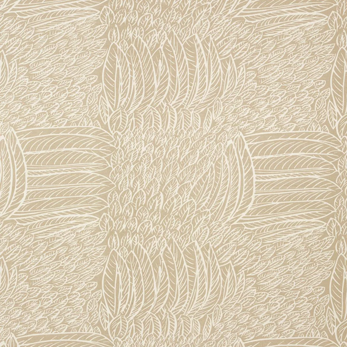Schumacher 176230 Featherfest Natural fabric swatch
