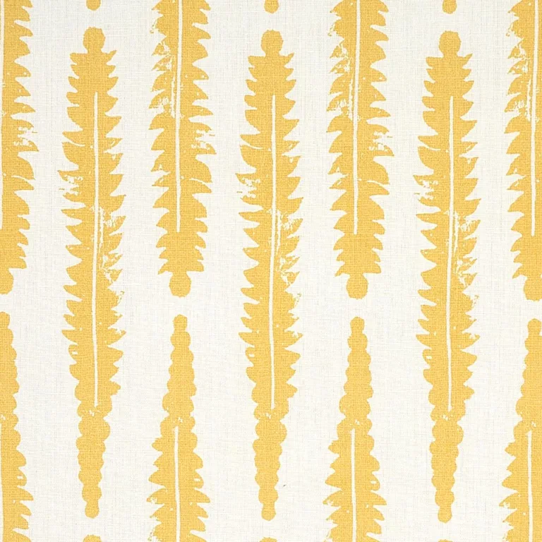 Schumacher 179152 Fern Mustard fabric swatch