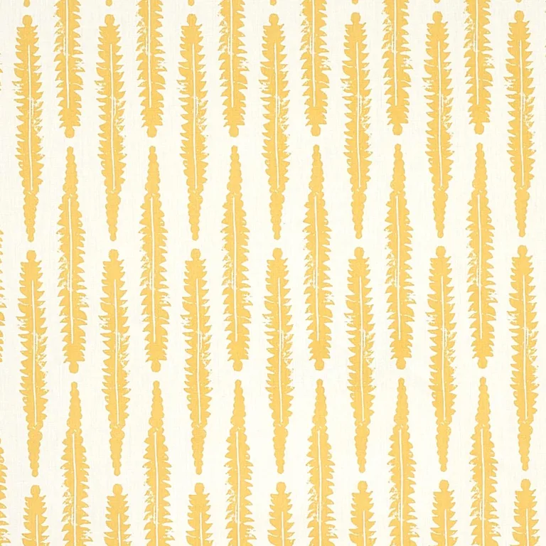 Schumacher 179152 Fern Mustard fabric swatch