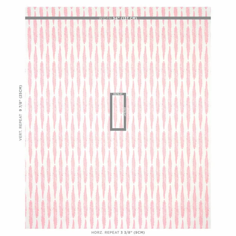 Schumacher 179150 Fern Pink fabric swatch