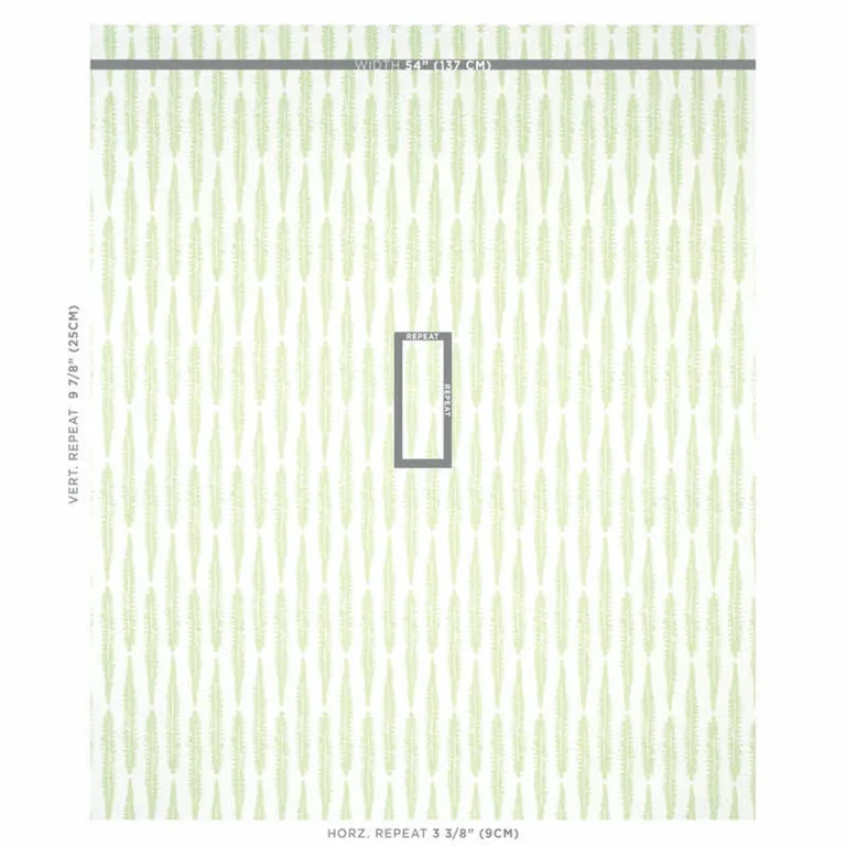 Schumacher 179151 Fern Sage fabric swatch
