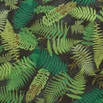 Schumacher 177591 Fernarium Green & Black fabric swatch
