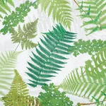 Schumacher 177590 Fernarium Green & Ivory fabric swatch