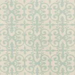 Schumacher FERN003 Ferne Park Aqua fabric swatch