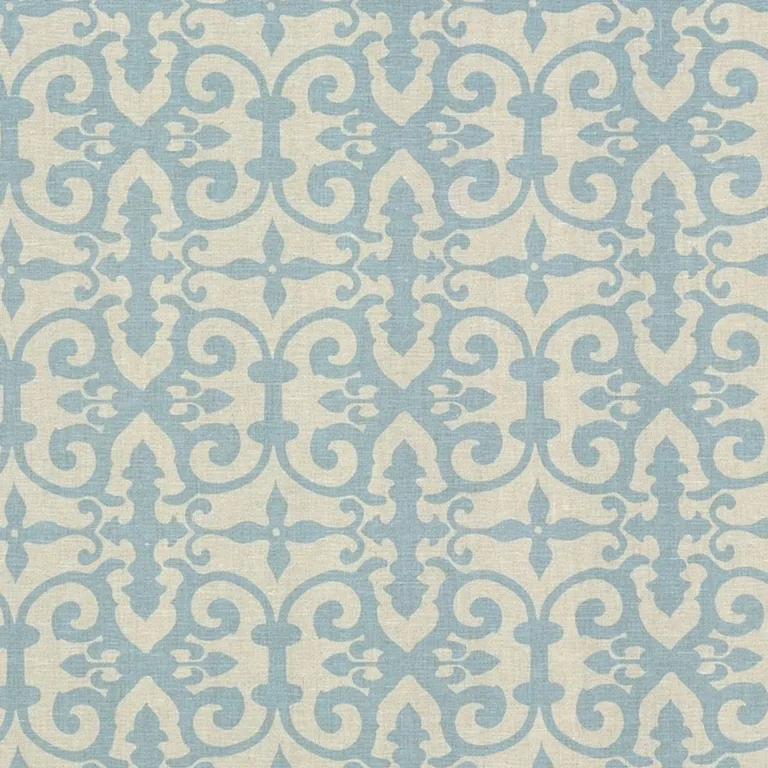 Schumacher FERN001 Ferne Park Blue fabric swatch