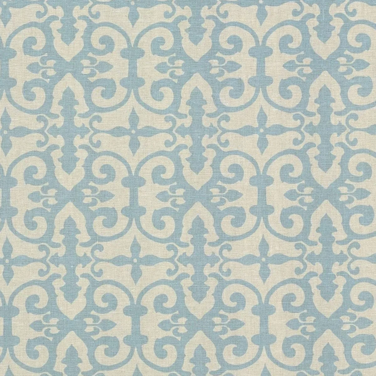 Schumacher FERN001 Ferne Park Blue fabric swatch
