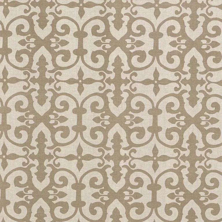 Schumacher FERN002 Ferne Park Brown fabric swatch