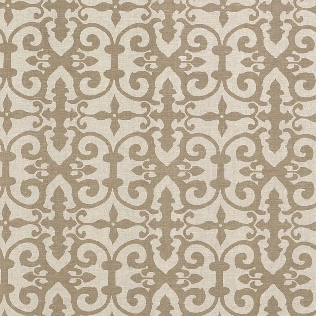 Schumacher FERN002 Ferne Park Brown fabric swatch